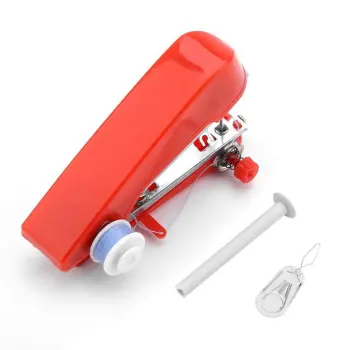 Mini Single Stitch Handheld Sewing Machine Portable Stitch Manual Portable Sewing Machine for Home Travel Use Random Color