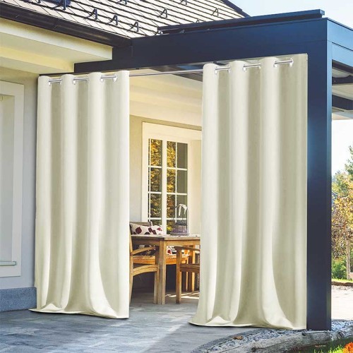 Silver Wave Line Printed blackout Curtains