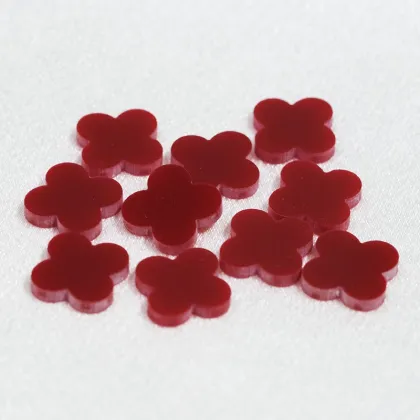 Synthetic Turquoise Four-Leaf Clover Burgundy Turquoise