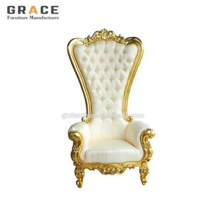 Elegant Purple High Back King's Throne Chair - Royal Luxury Design