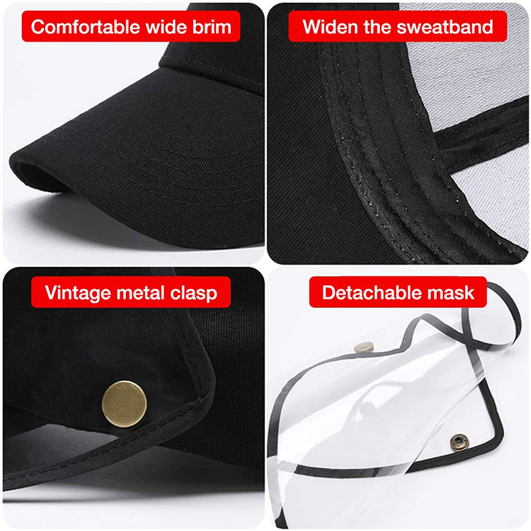 Anti Spitting Clear Face Shield Protective Hat Cover