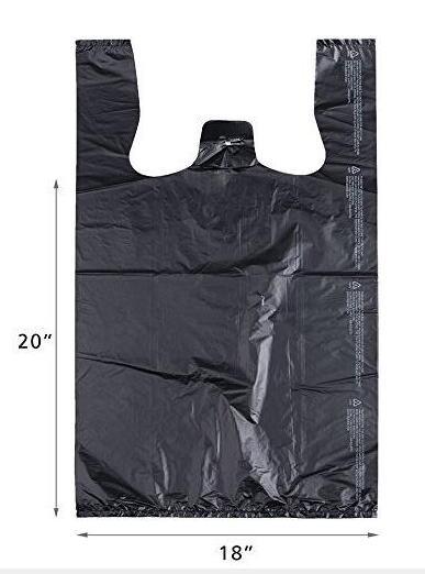 Factory Price Black Transparent Plastic Garbage Bag Vest Plastic Bag for Export