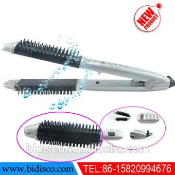 ceramic coated electric hair brush rollers with lcd display and swivel power cord