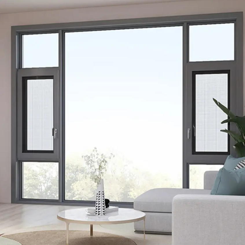 Aluminum casement windows
