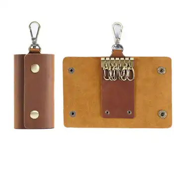 Retro Leather Key Case - Men's Waist Hanging Coin Purse