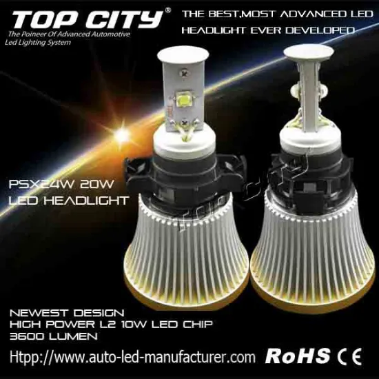 High Quality New led headlight kit! 20w led motorcycle headlight h7 9006 9005 PSX24W PSX26W Hot Sale