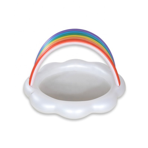 Uppblásanlegur sundlaug Rainbow með tjaldhiminn Sund Baby Pool