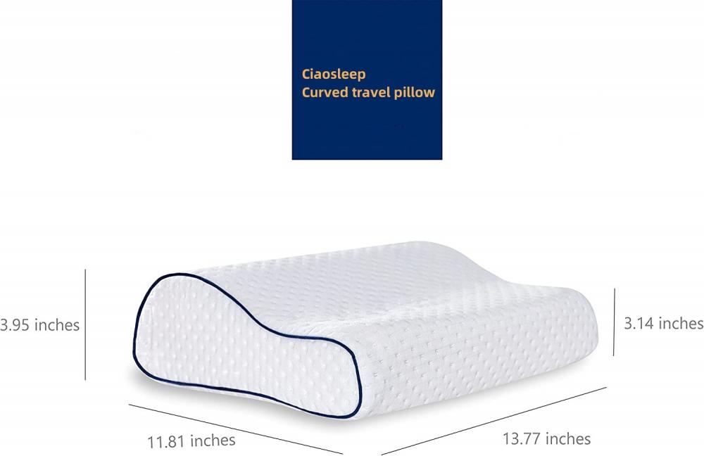 Travel Camping Comfortable Memory Foam Curved Pillow