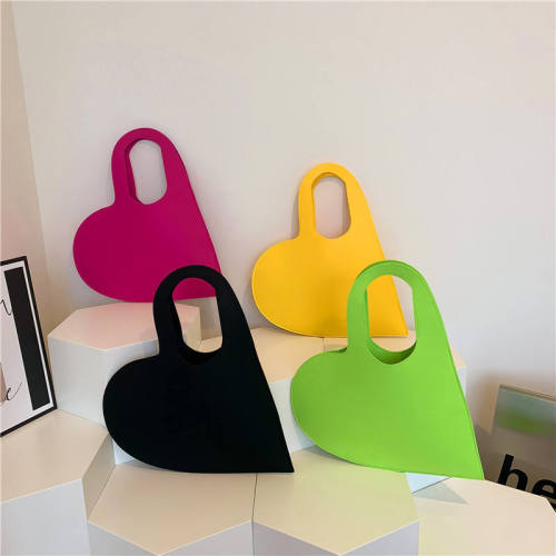 Heart Neon Candy Color Valentines Gift Felt Handbags