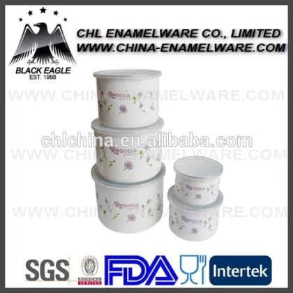 2015 hot enamel milk bowl for breakfast