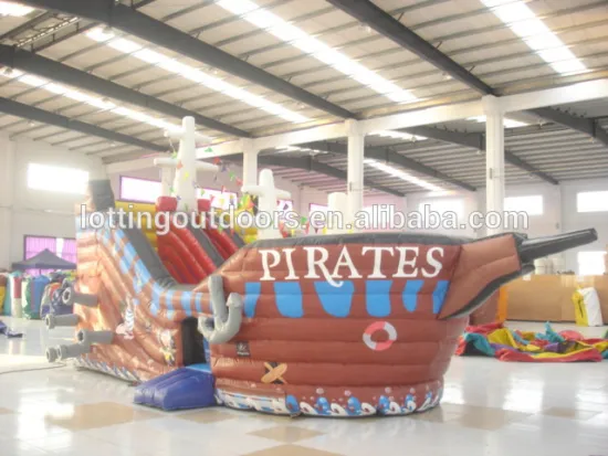 pirate ship inflatable elephant slide, elephant inflatable animal slide, inflatable pirate ship