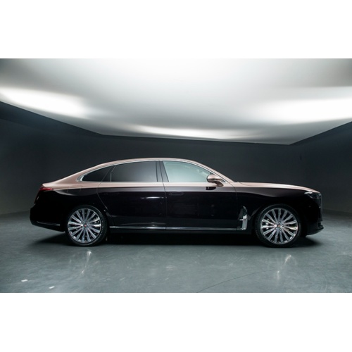 Pure electric new energy vehicle hongqi e-hs9 brown