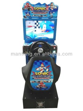 electronic indoor coin operated simulator kids hot sale sonic arcade speed drive 4 car racing games for boys machine