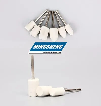 Wool Felt Abrasive Grinding Head with Mounted Shank for Dremel Tool