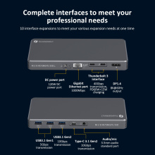 Aluminium Thunderbolt3 9-in-1 Multiport Docking Station+PC