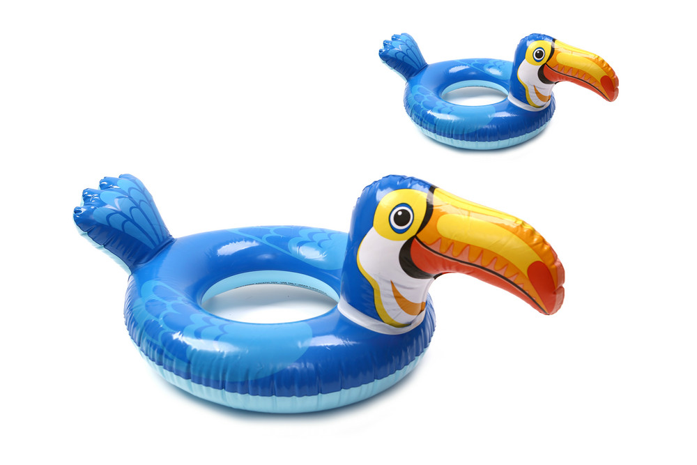 Bird shape safety inflatable children swimming ring