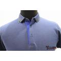 Polo de lana mixta para hombre con cuello jacquard