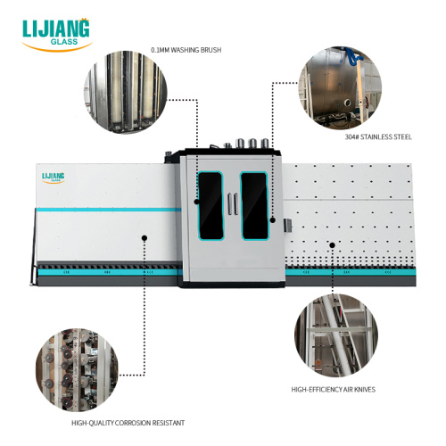 Lavadora automática de vidrio vertical de tamaño jumbo