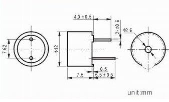 FBMB1275 PIEZO BUZZER