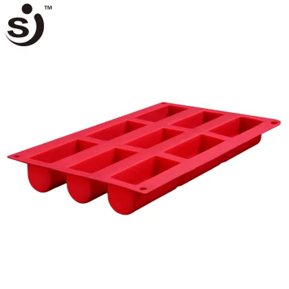 China Online Shop Silicone Cake Mould 9 Cavities Cylinder Silicon Cake Mold For Mousse Cake