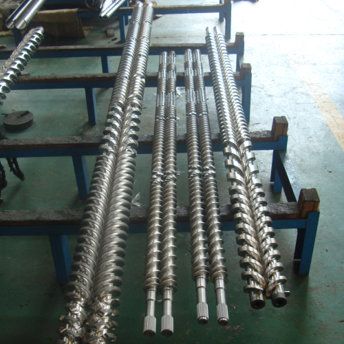 חבית מכבש דו מתכתי מקבילי תאום בורג