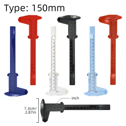 Plastic Tattoo Stencils Vernier Caliper for Eyebrow Measurement Tool