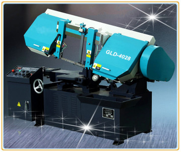 Scissor-arm horizontal metal band saw
