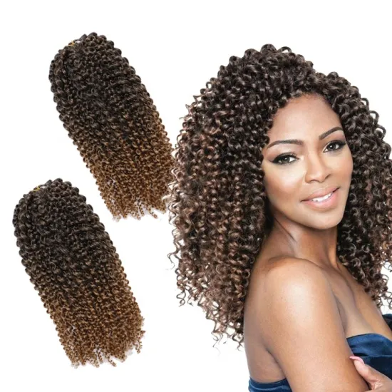 3pcs 90g Curly Mali Bob Crochet Braids Hair 8 inch Ombre Color Purple Malibob Twist Braiding Synthetic Hair Extensions
