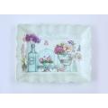 plateau de service rectangulaire motif vague