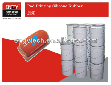 Silicone rubber liquid for making print pads