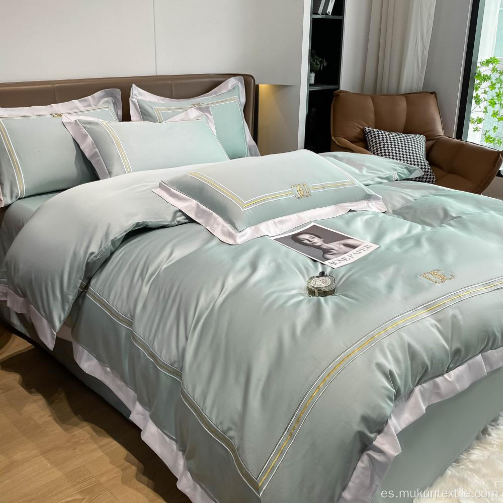 Estilo europeo set de ropa de cama 100% algodón de algodón