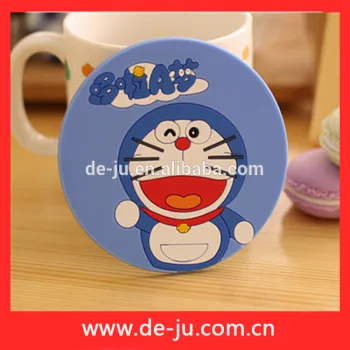 Cartoon Design Blue Round Cardboard Drink Coasters