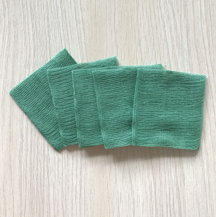 Green Gauze Sterile Gauze Swab Sponge Gauze For Wound