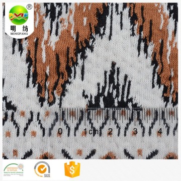 Fashion cloth polyester cotton spandex jacquard knit fabric