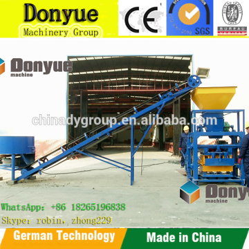 Manual cement interlocking brick making machines qt40-1 with one free hollow brick mould