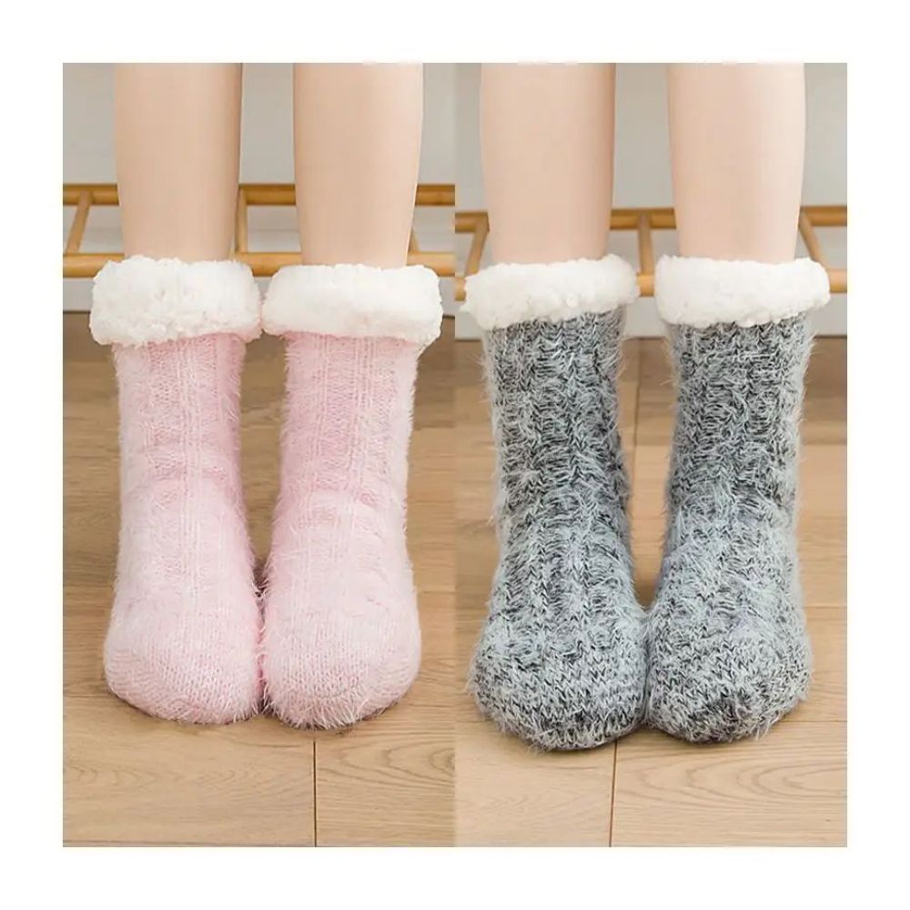 Winter bequem dicke flauschige Slipper -Socken für Frauen