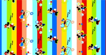 Mickey Design Mattress Pigment Printing Fabric