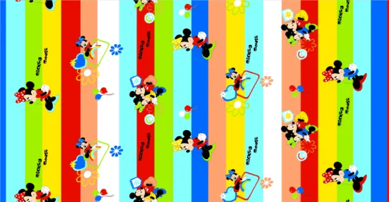Mickey Design Mattress Pigment Printing Fabric