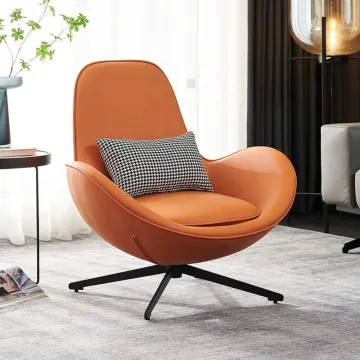 Rotatable Swivel Leather Leisure Chair for Office and Lounge
