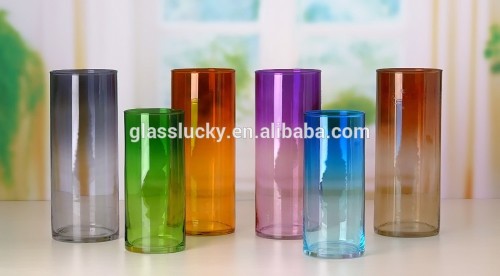 Creative artistical abnormal shape painted glass vase for decoration