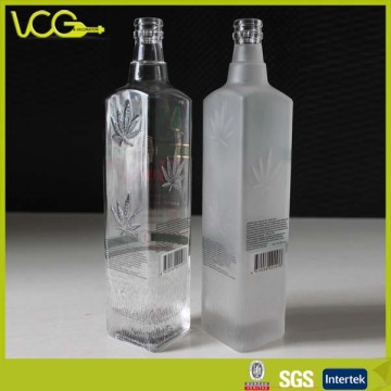 750ml Decorated Custom Glass Bottles
