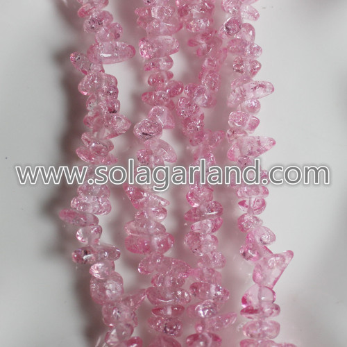 31.5" Length Natural Crystal Gravel Chip Irregular Beads