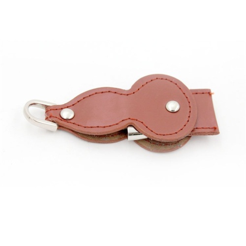 Giveaways Leather Gourd Shape Usb Flash Drive