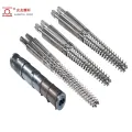 Bimetallic conical twin screw barrel para sa PVC pipe extruder