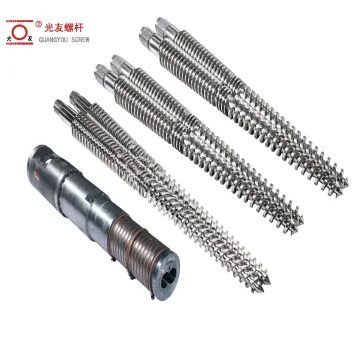Bimetallic conical twin screw barrel para sa PVC pipe extruder