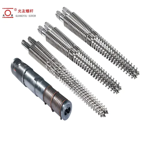 Bimetallic conical twin screw barrel para sa PVC pipe extruder