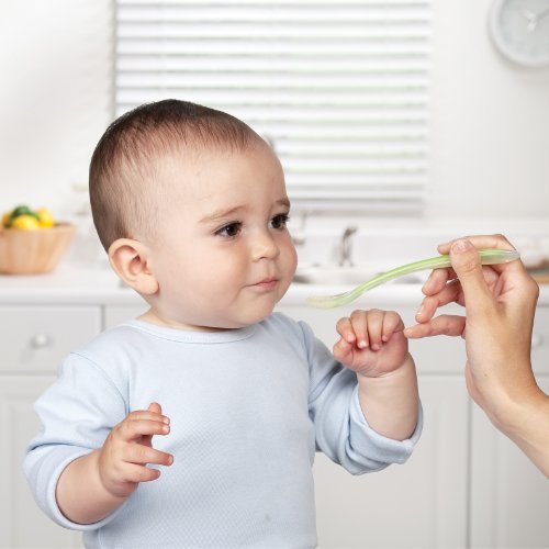 Regalo para bebés Cuchara de silicona infantil para alimentación