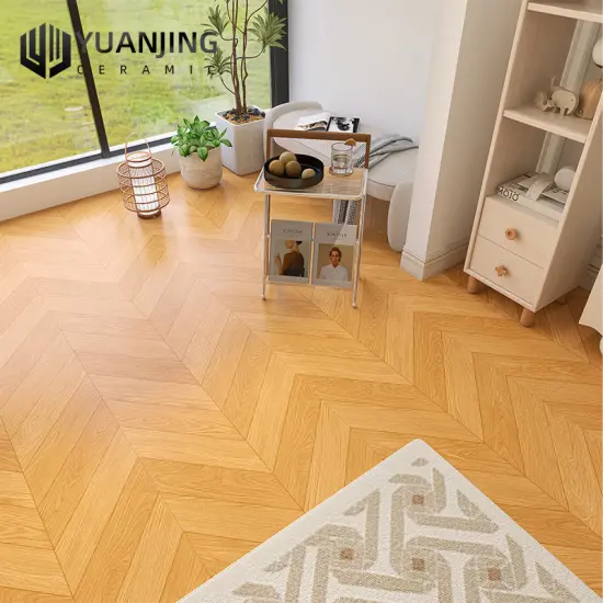 Hot Selling Ceramic Tiles: Unique Fish Bone Pattern with Wood Grain, Matte Finish and Concave/Convex Carving
