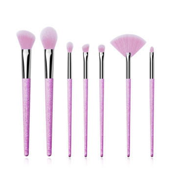 Oem new arrival private label pink 7Pcs makeup brush set brushes custom logo