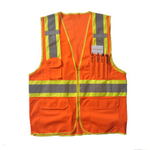 Safety vest with pencil pockets